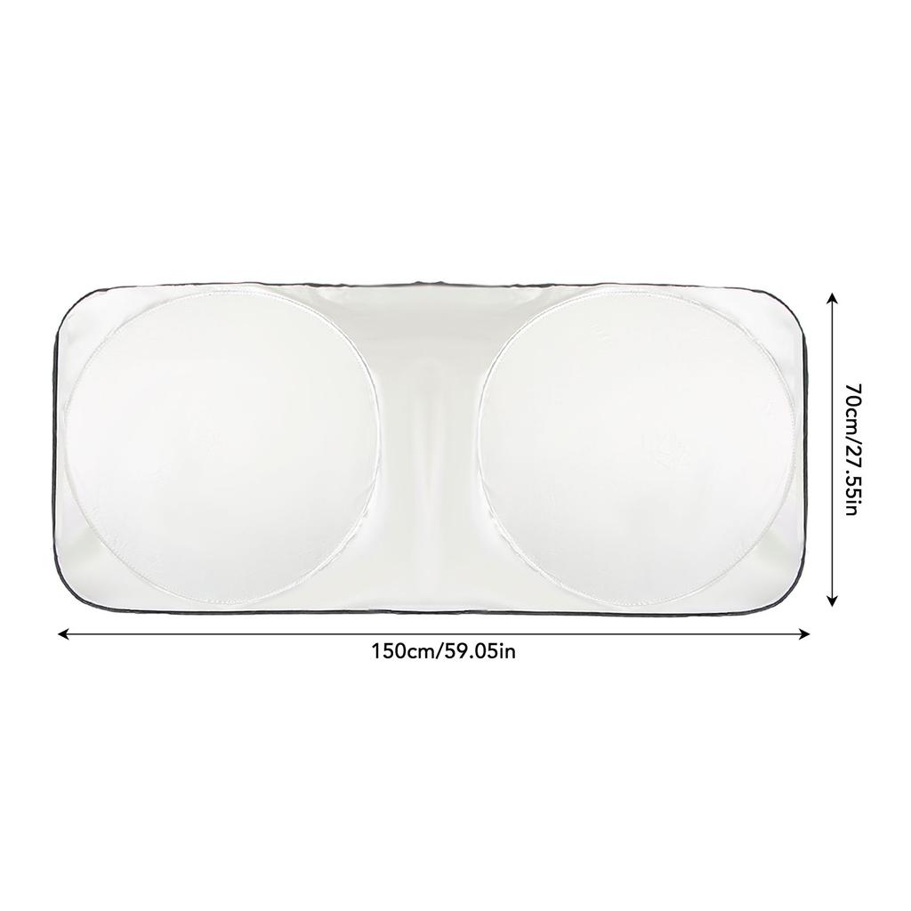 Windshield Sun Shade Foldable Window UV Rays and Heat Sun Visor Protector Car Interior Windshield Accessories 150x70cm/59.05x27.55in