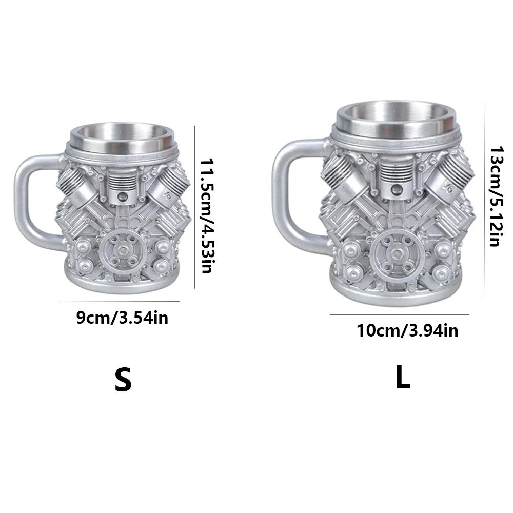 Kitchen Drinkware Car Engines Themed Coffee Mug Rust-Proof Stainless Steel Coffee Cup  Home Decor