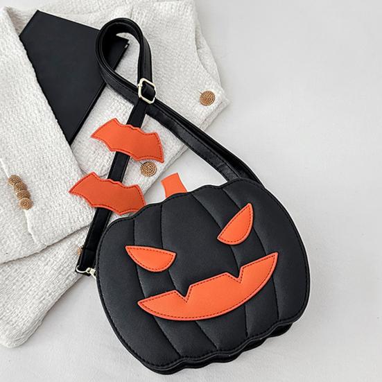 Pumpkin Crossbody Bag Halloween Pumpkin Purse Shoulder Bag with Adjustable Shoulder Strap for Party Street Daily Wear