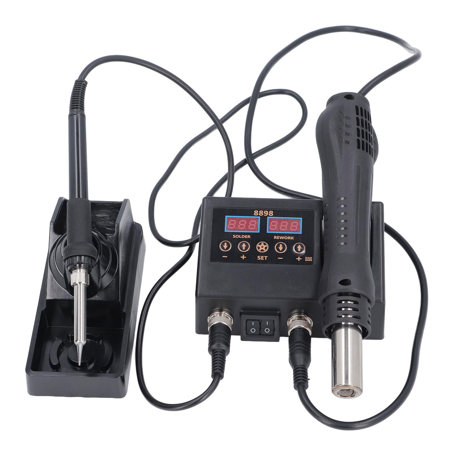 

Паяльная станция 2 в 1 SMD термофен цифровой паяльник сварочный набор инструментов
