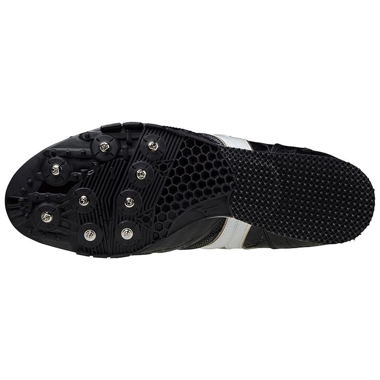 Mizuno Artificial Leather Slip Resistant, Abrasion Resistant, Lightweight Low top Running Shoes Unisex Black White U1GA204052