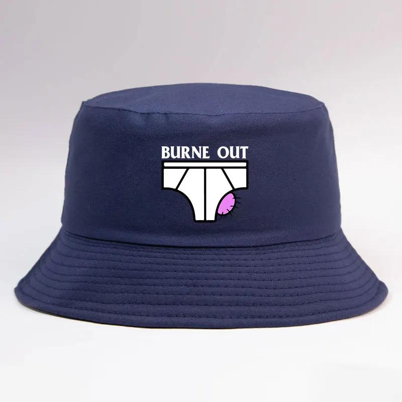 Adult Burne Out Summer Bob Unisex Outdoor Sun Visor Fisherman Cap Woman Man Casual Daily Reversible Bucket Hats Boy Sprots Caps