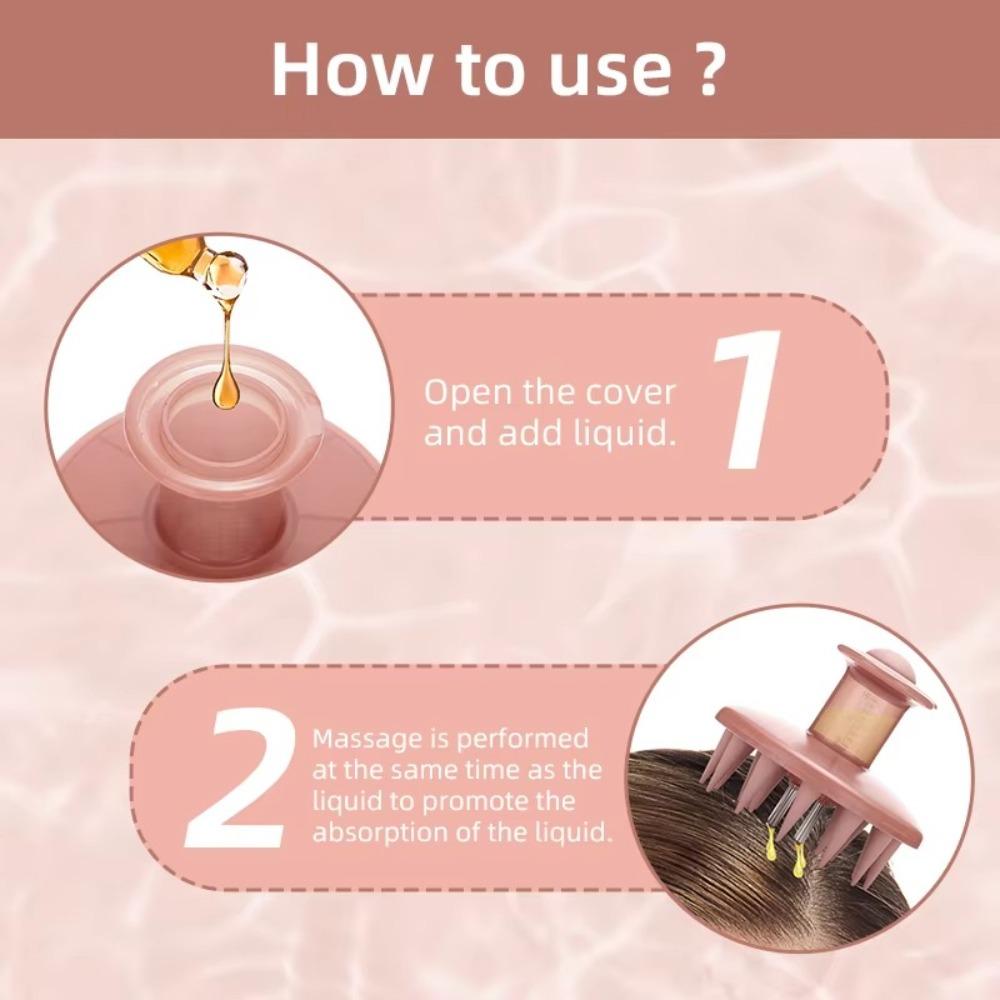 New Silicone Comb Applicator Shampoo Brush Head Massage Comb Hair Oil Dispenser Wide Tooth Scalp Massager For Hair