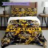 3pcs Duvet Cover Set (1*Duvet Cover + 2*Pillowcase, Without Core), Wolverine Print Bedding Set, Bedroom Decor, All‑Season, Gift