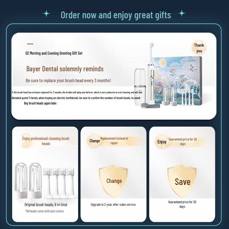 BAIR G201 Sonic Electric Toothbrush CN plug (adapter included)