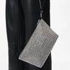 Alexander Wang Crystal Mesh Top Zipper Clutch Crystal Glass Women's Clutch Bag Silver