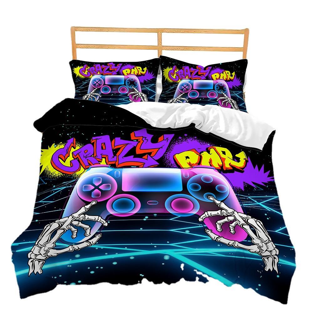 Bed Three-Piece Gamepad Sci-Fi Cute Pink 3D Digital Printing Kit