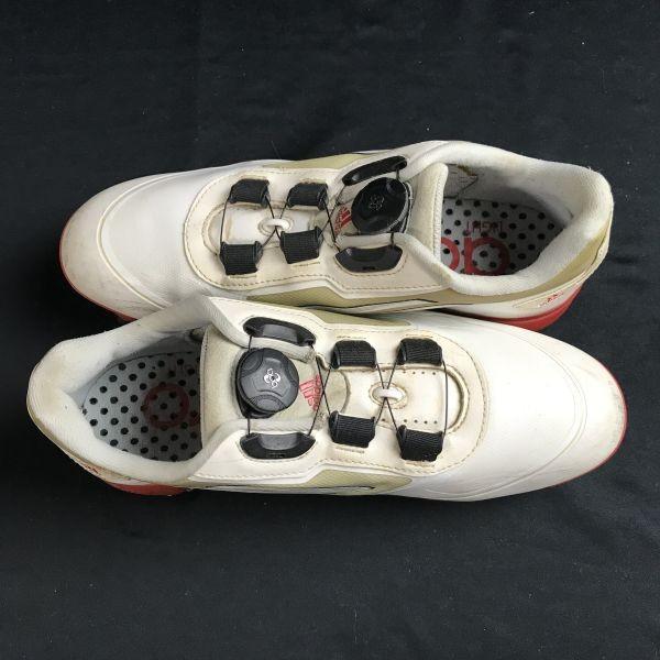 adidas ADIZERO Light Dial Golf Shoes Size 25.0 White Soft Spike Trainers(USED)