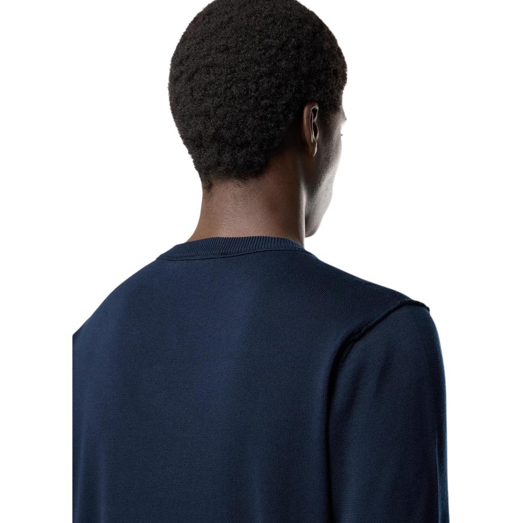 Stone Island Badge Ribbed Cuffs And Hem Crewneck Sweatshirt Men sweatshirt L1S155100053S00B2-V0020