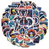 52Pc Skateboard Stickers Astronauts In Space Stickers Skateboard Extreme Sports Stickers Trolley Case Guitar Mug Notebook Trend Stickers