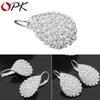 Women Fashion Luxury Shiny Rhinestone Water Drop Pendant Earrings Jewelry