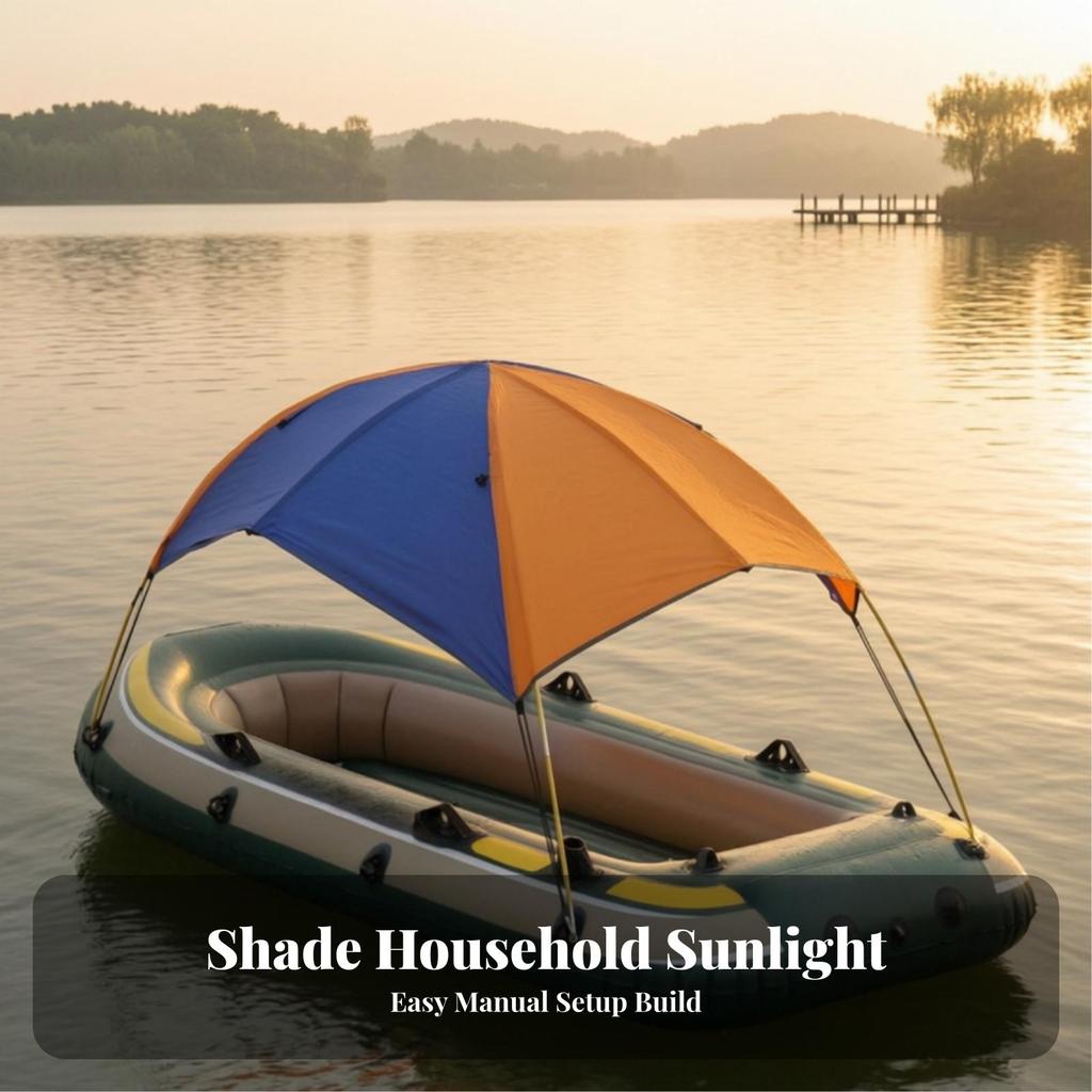 Inflatable Boat Sun Canopy Protection Manual Shade Bimini Top