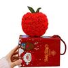 New Year's Eve Santa Claus Everlasting Flower & Peace Apple Gift Box Set for Kids