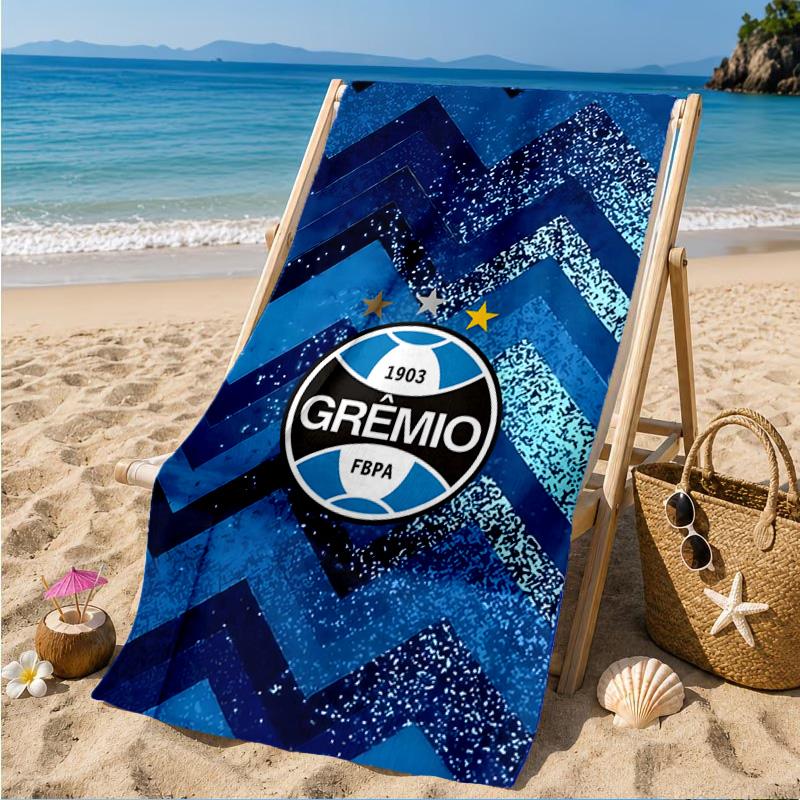 Fc 1903 Emblem Printed Microfiber Beach Towel, Soft And Absorbent, Quick-Dry, Ideal for Summer Travel, Beach Essential, Swimming Pool