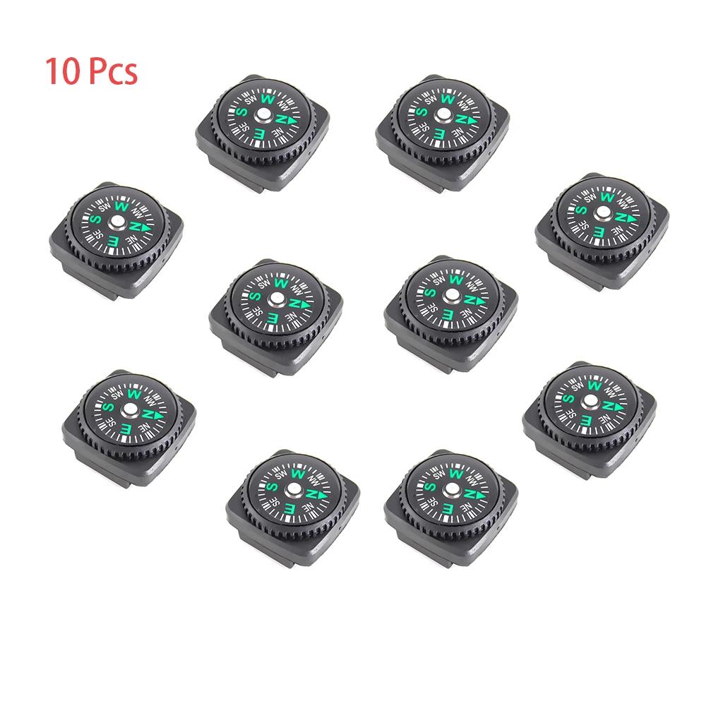 10pcs/lot Mini Wristband Compass Portable Detachable Compass  Outdoor Camping Hiking Travel Emergency Survival Navigation Tool