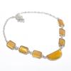 Yellow Monalisa Gemstone Handmade 925 Sterling Silver Jewelry Necklace 18" GK-7299