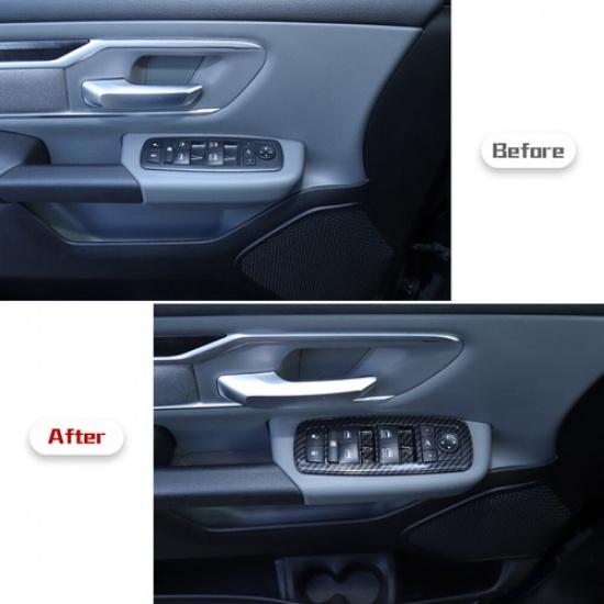 Window Lift Switch Button Panel Cover Trim for Dodge Ram 1500 2018+ Accessories