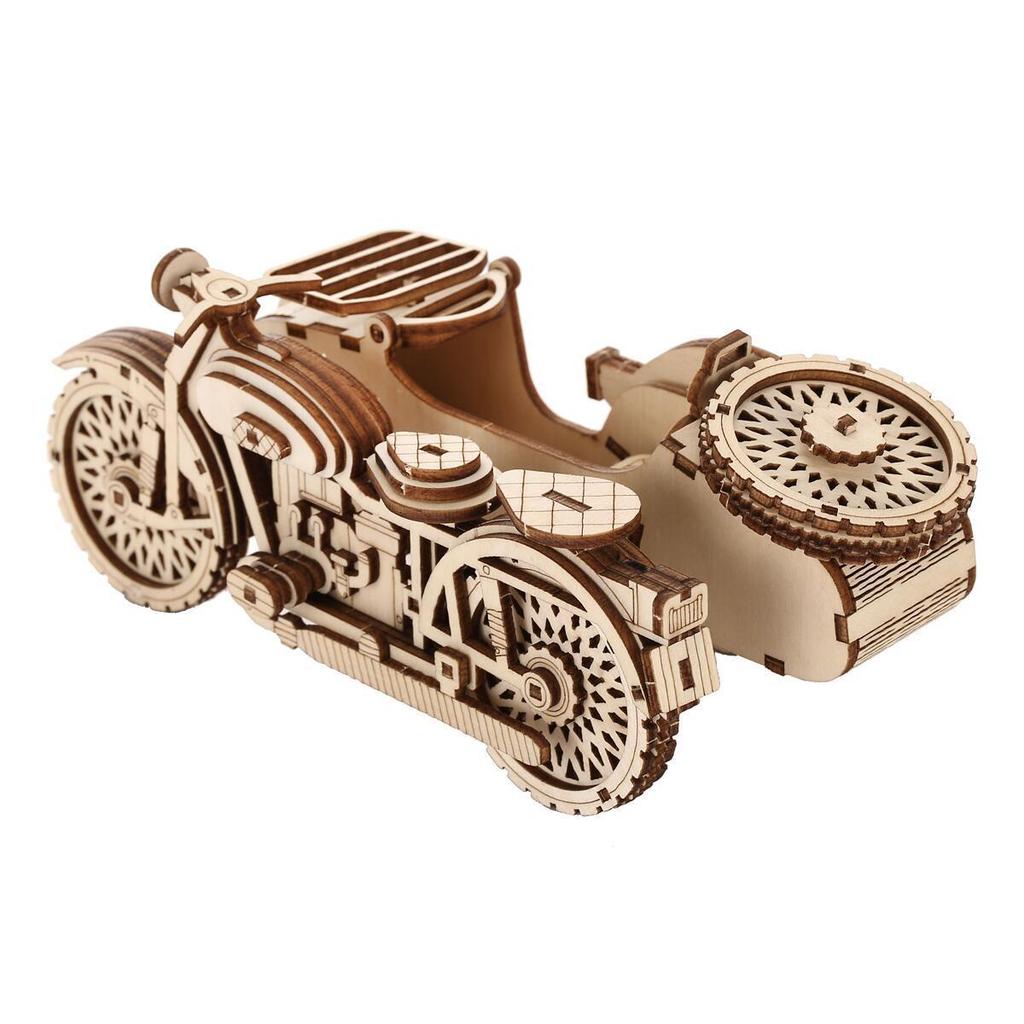 Tricycle 3D Wooden Puzzle Scale Model DIY Model Kit Home Decoration Mechanical Model Kit Building Toy Vehicle Toys Models