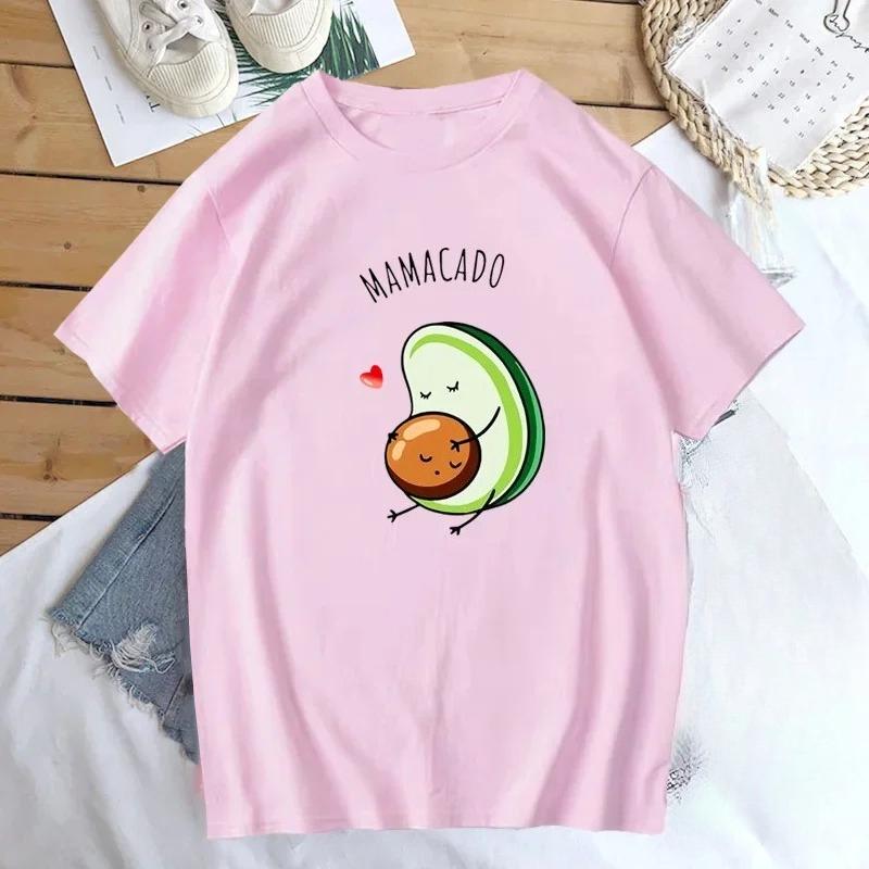 T Shirt Women Men Fuuny Avocado Dad Papacado Mamacado Tshirt Summer  Short Sleeve Woman Clothes