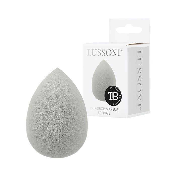Éponge de Maquillage - Lussoni - Grey Raindrop - Souple - Sans latex - Application homogène