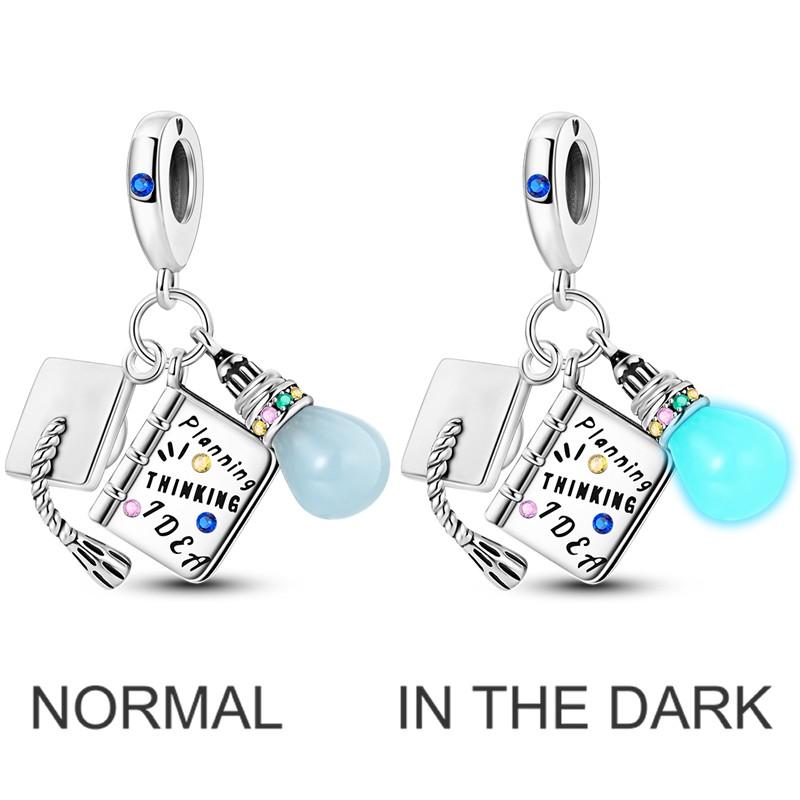 Copper Fashion Colorful Charm Beads Blue Love Celtic Knot Dangle Fit Original Fashion Bracelet Necklace Diy Jewelry