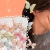 3D Gradient Butterfly Hair Clips for Girls, Rhinestone Hair Accessories for Kids