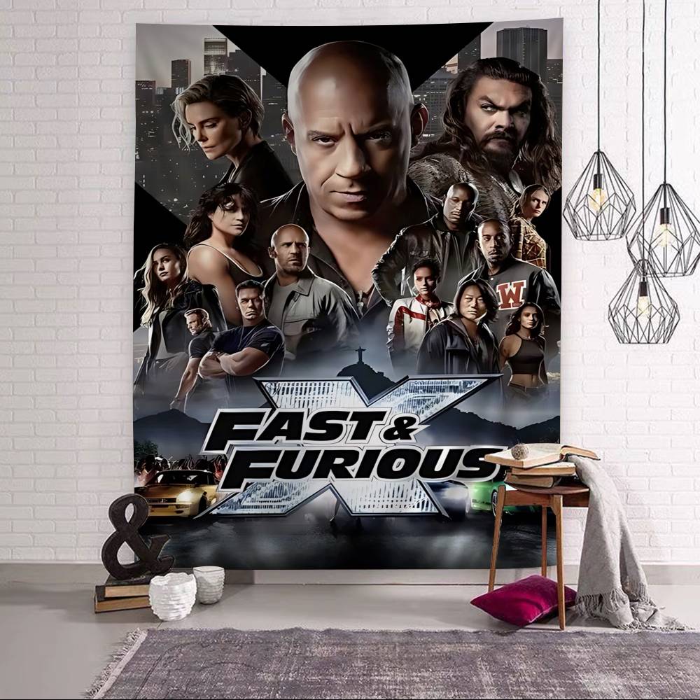 Classic Vintage Fast and Furious Cartoon Tapestry for Living Room Home Dorm Decor INS Home Decor