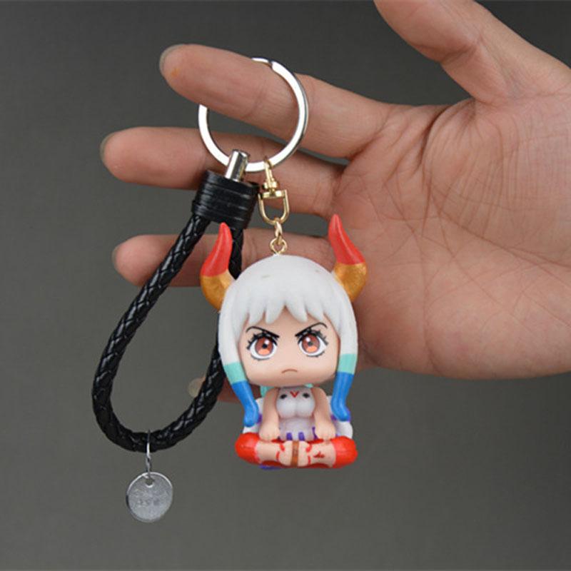 Cartoon Figure Luffy Zoro Sanji Key Chain Pendant Doll Keychain Backpack Accessories Gift ONE PIECE Lightweight Carry Portable Mini Cute
