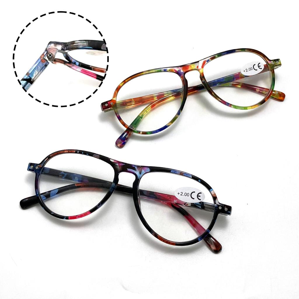 Fashion Colorful Anti-blue Light Reading Glasses Hd Women's Spring Legs Middle-aged And Elderly Reading Reading Glasses 612