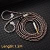 Qkz T1 Earphone Cable 8 Strand Copper Silver-Plated Upgrade Wire 3.5Mm Wired Headphone Cord For Zxn Zxt Ak6 Zs10 Edx Pro Zsr Cca
