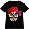 Sugar Skull T-Shirt Day of the Dead Dia De Los Muertos Gothic Graphic Floral Tee