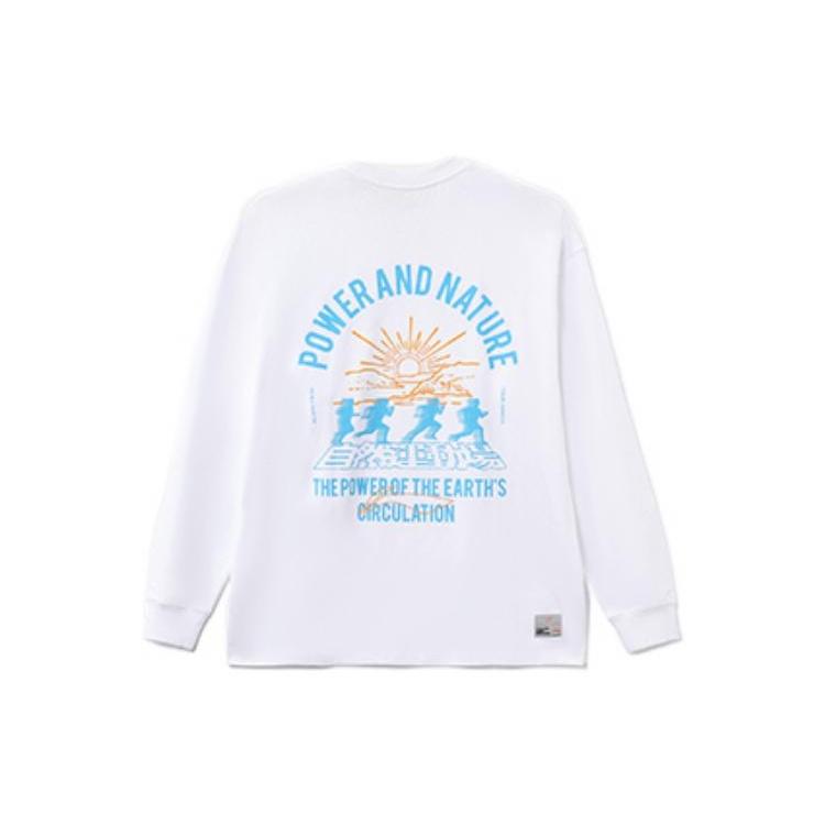 Li-Ning The Power Of The Nature Graphic Long Sleeve T-shirt  White  Men s AHSRB97-3 XL