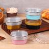 10Pcs Aluminum Foil Cupcake Cups With Lids Non-Stick Foil Baking Cups 68Ml Oval Pudding Dessert Cups Wedding Party Supplies