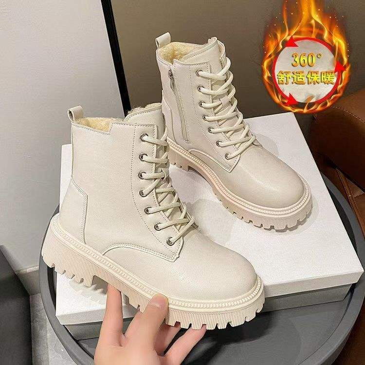 Martin velvet boots women's new British autumn and winter platform height 2025 boots short boots student single boots