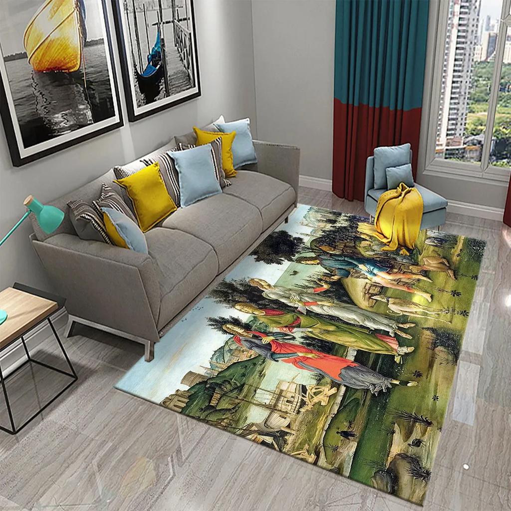 3D Ancient Greek Mythology Carpet for Non-slip Doormat Kitchen Bathroom Mat Living Room Floor Carpet Welcome Bedroom Decor Rugs