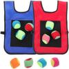UPKOCH 2St Klebewesten Wurfspiel Kinder - VöLkerball Spielset Mit 2 Sticky Westen Und 10 KlettbäLlen - Klettballspiel FüR Indoor Und Outdoor Spaß