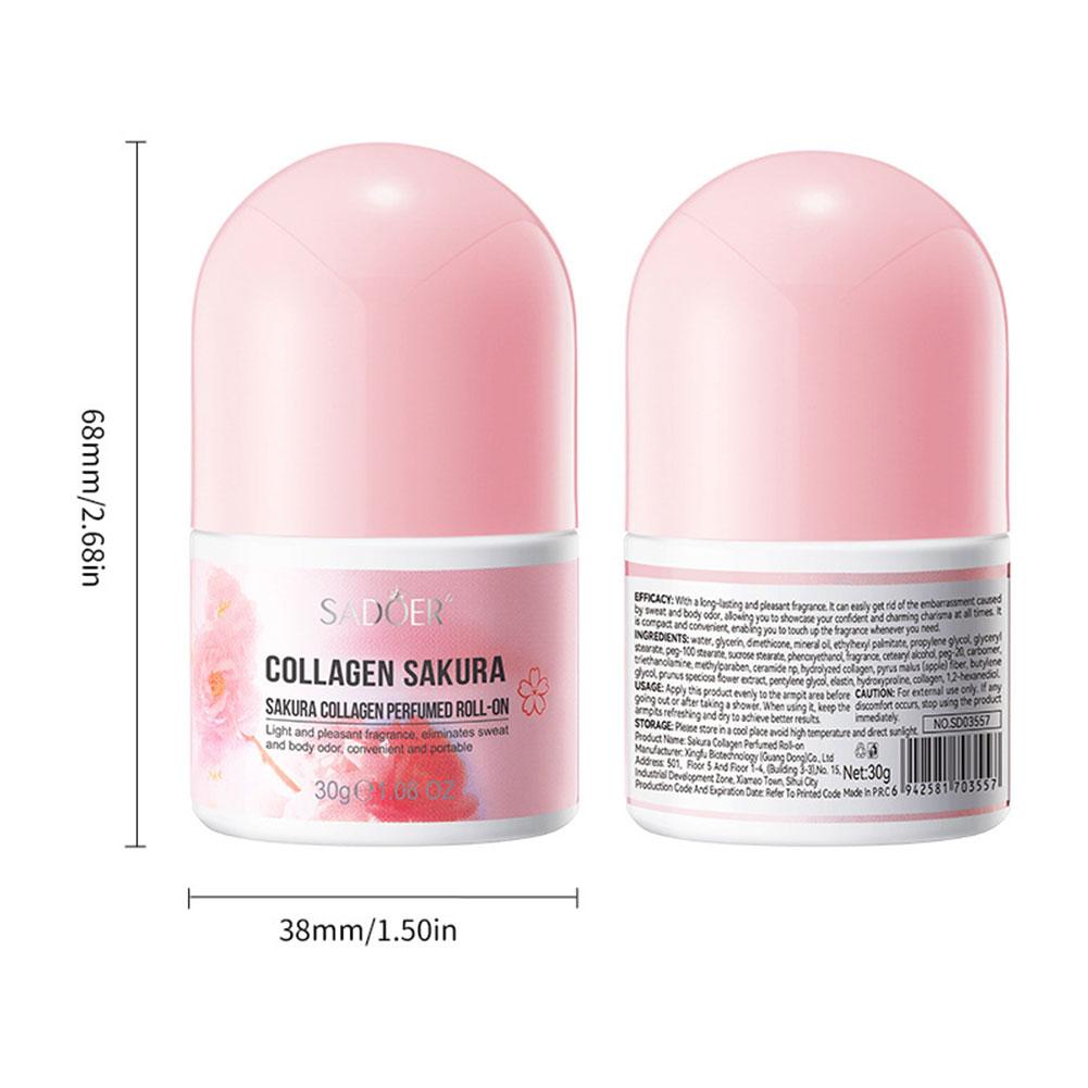 Deodorante Antitraspirante Roll-On Sakura a Lunga Durata – Controllo del Sudore delle Ascelle, Neutralizzatore di Odori 24 Ore, Sensazione Asciutta e Fresca