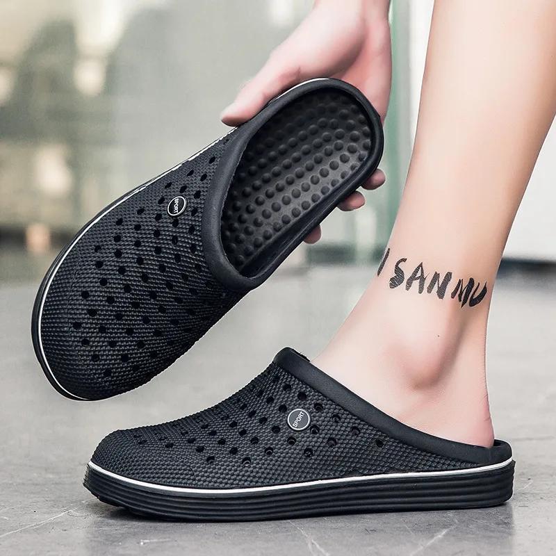 Moda Wygoda Moda Letnia Męskie Kapcie Oddychające Antypoślizgowe Męskie Klapki Casualowe Plażowe Outdoorowe Buty z Odkrytymi Palcami