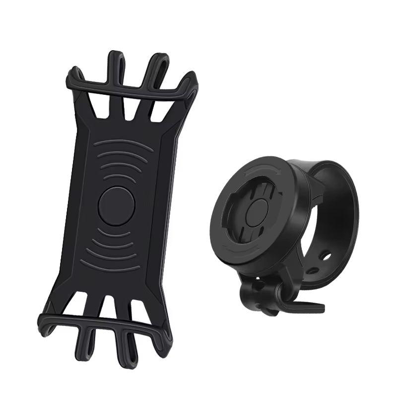 

Держатель для телефона на велосипед RIDERACE, силиконовый, для горного велосипеда, для мобильного телефона, на руль, регулируемый, вращающийся на 360 градусов, для iPhone чёрный