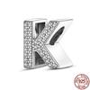 100% Real 925 Sterling Silver Letter Alphabet A-Z Charm Name Bead Fit  Bracelet Pendant Jewelry