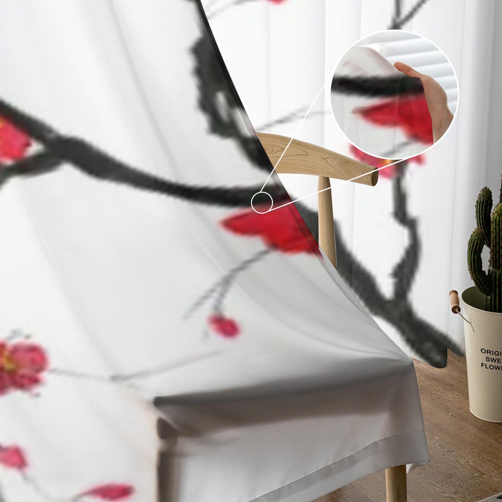 Цветущее дерево шифоновые прозрачные шторы для гостиной спальни украшения окна тюль шторы — фото 4