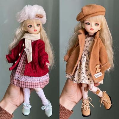 Fashion Pretty Dress 30cm Doll Clothes Coat Hat Casual Wear Doll Winter Suit Handmade Dress Up 1/6 Clothes Doll Accessories