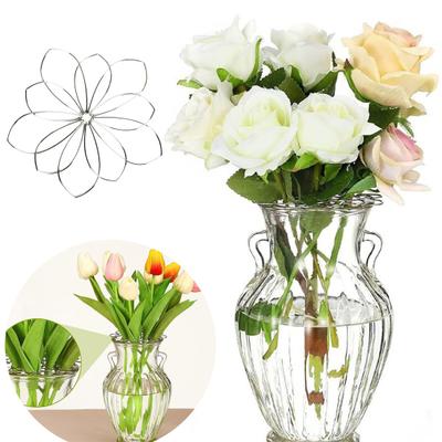Metal Vase Flower Arranger Grid Floral Stem Holder Multi-holes Bouquet Plant Fixation Flower Frog Iron Floral Arrangement Tool
