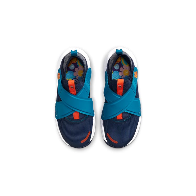 Nike Flex Advance SE Hook and loop Low top Running Shoes Blue Orange Children Aged 3 7 Years Old DC5562-400