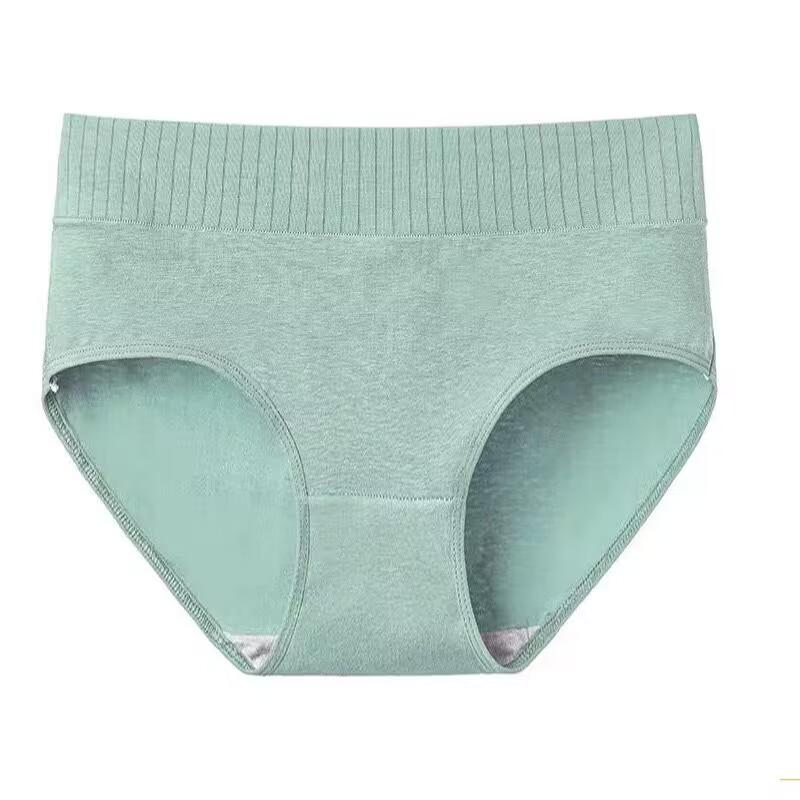Cotton Underwewar Women High Waist Panties Comfortable Solid Color Underpants Size S-XL
