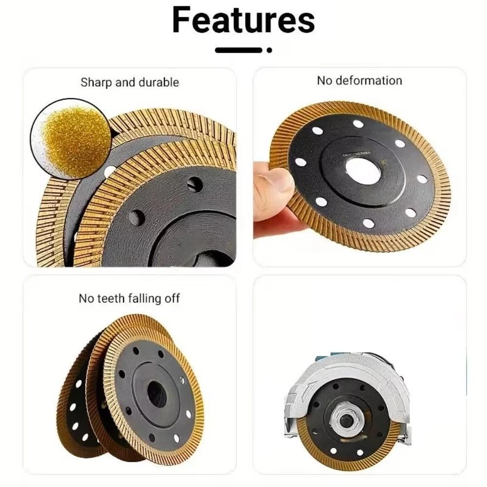 1PC Diamond Cutting Disc 105MM Sturdy Thin Diamond Saw Disc Rapid Cutting Durable Angle Grinder Cutting Disc Tiles Marble Etc