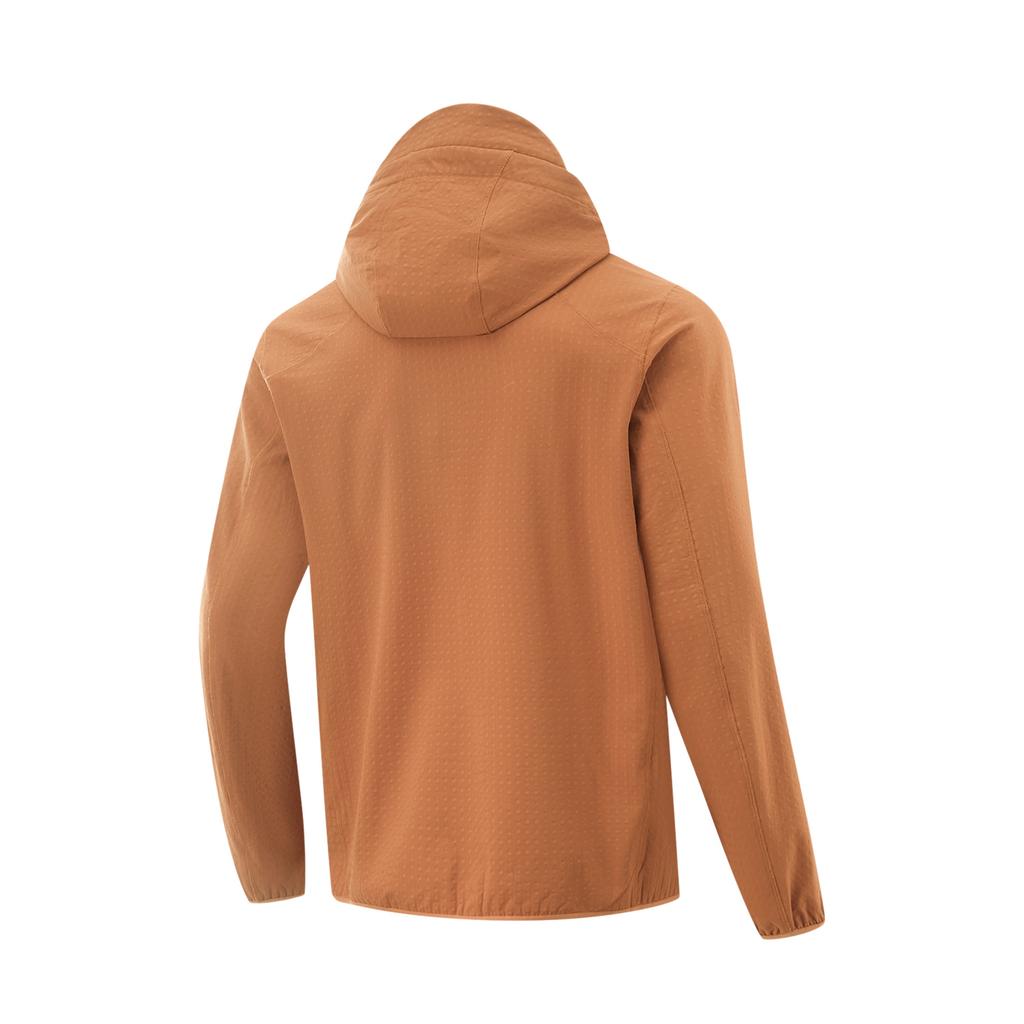 Li Ning Fitness Series Outdoor Cycling Camping Windproof Fleece Adaptive Temperature Control Warm Hooded Long Sleeve Windbreaker AFDU925-3