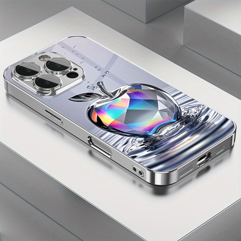 

Роскошный чехол для телефона с гальваническим покрытием и рисунком «Капля воды» и «Яблоко» IPhone 16 Pro Max