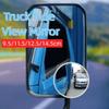 2Pcs 9/12/14cm Truck Side View Mirror HD Glass Wide Angle Side Rear Mirrors  Car Accessories