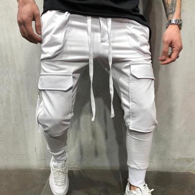 Cargo Pants Handsome Deep Crotch Comfy Camping Pants Drawstring Mid Waist Fitness Pants Sports Pants Workwear